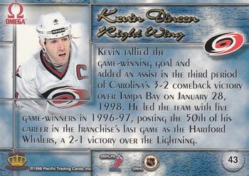 1997-98 Pacific Omega - Copper #43 Kevin Dineen Back