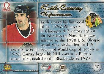 1997-98 Pacific Omega - Copper #47 Keith Carney Back