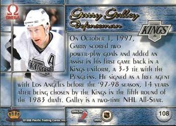 1997-98 Pacific Omega - Copper #108 Garry Galley Back