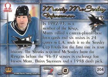 1997-98 Pacific Omega - Copper #204 Marty McSorley Back