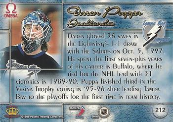 1997-98 Pacific Omega - Copper #212 Daren Puppa Back