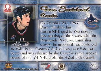 1997-98 Pacific Omega - Copper #235 Dave Scatchard Back