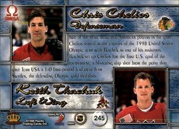 1997-98 Pacific Omega - Copper #245 Chris Chelios / Keith Tkachuk Back