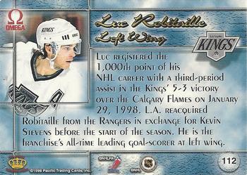 1997-98 Pacific Omega - Dark Gray #112 Luc Robitaille Back