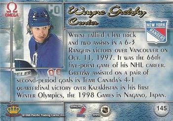 1997-98 Pacific Omega - Dark Gray #145 Wayne Gretzky Back