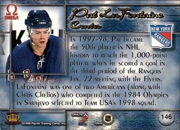 1997-98 Pacific Omega - Gold #146 Pat LaFontaine Back