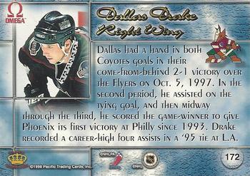 1997-98 Pacific Omega - Gold #172 Dallas Drake Back