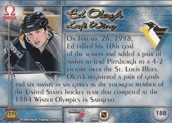 1997-98 Pacific Omega - Gold #188 Ed Olczyk Back