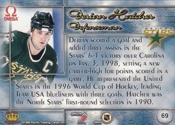 1997-98 Pacific Omega - Ice Blue #69 Derian Hatcher Back