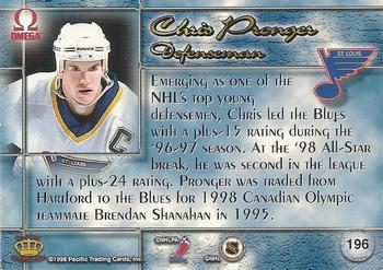 1997-98 Pacific Omega - Ice Blue #196 Chris Pronger Back