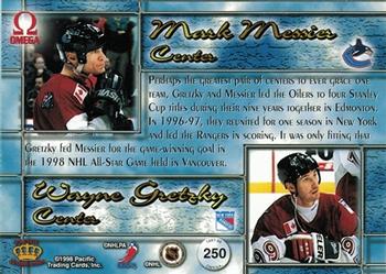 1997-98 Pacific Omega - Ice Blue #250 Wayne Gretzky / Mark Messier Back