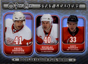 2008-09 O-Pee-Chee - Stat Leaders #SL4 Pavel Datsyuk / Nicklas Lidstrom / Dany Heatley  Front