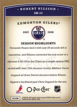 2008-09 O-Pee-Chee - Season Highlights #SH-15 Robert Nilsson Back