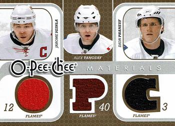 2008-09 O-Pee-Chee - Materials Triple #3M-ITP Jarome Iginla / Alex Tanguay / Dion Phaneuf Front