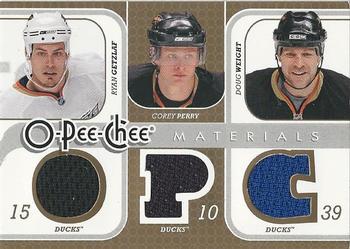 2008-09 O-Pee-Chee - Materials Triple #3M-WPG Ryan Getzlaf / Corey Perry / Doug Weight Front