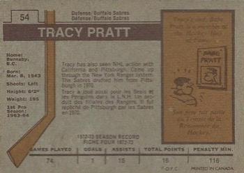 1973-74 O-Pee-Chee #54 Tracy Pratt Back