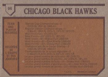 1973-74 O-Pee-Chee #96 Blackhawks Team Back