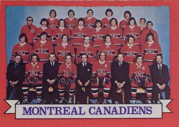 1973-74 O-Pee-Chee #100 Canadiens Team Front