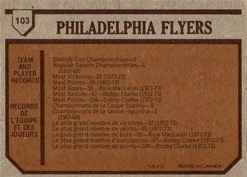 1973-74 O-Pee-Chee #103 Flyers Team Back