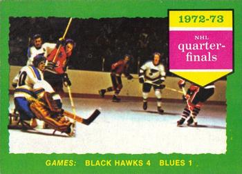 1973-74 O-Pee-Chee #193 1972-73 NHL Quarter-Finals (Series C) Front