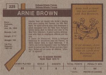 1973-74 O-Pee-Chee #225 Arnie Brown Back