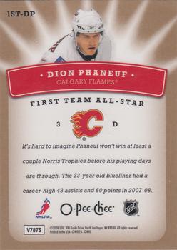 2008-09 O-Pee-Chee - First Team All-Stars #1ST-DP Dion Phaneuf Back