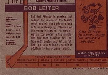 1973-74 Topps #117 Bob Leiter Back