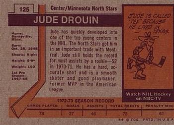 1973-74 Topps #125 Jude Drouin Back