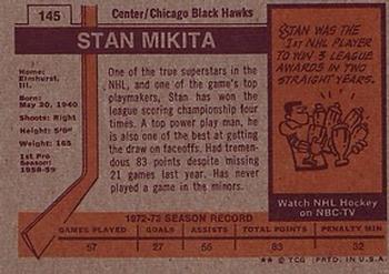 1973-74 Topps #145 Stan Mikita Back
