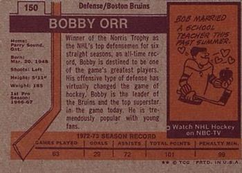 1973-74 Topps #150 Bobby Orr Back