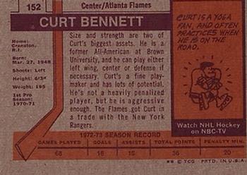 1973-74 Topps #152 Curt Bennett Back