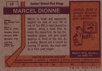 1973-74 Topps #17 Marcel Dionne Back