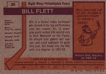 1973-74 Topps #20 Bill Flett Back