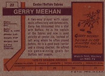 1973-74 Topps #22 Gerry Meehan Back