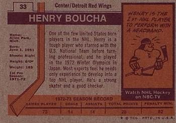 1973-74 Topps #33 Henry Boucha Back