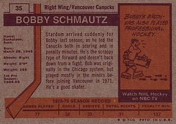 1973-74 Topps #35 Bobby Schmautz Back