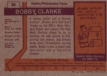 1973-74 Topps #50 Bobby Clarke Back