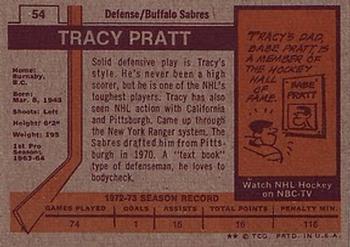 1973-74 Topps #54 Tracy Pratt Back