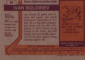 1973-74 Topps #68 Ivan Boldirev Back