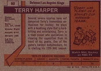 1973-74 Topps #80 Terry Harper Back