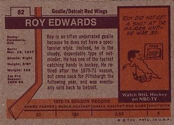 1973-74 Topps #82 Roy Edwards Back