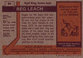 1973-74 Topps #84 Reg Leach Back