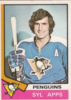 1974-75 O-Pee-Chee #13 Syl Apps Front
