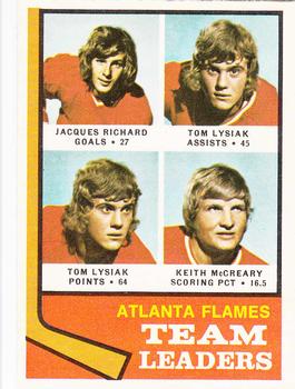 1974-75 O-Pee-Chee #14 Atlanta Flames Front