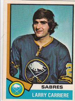 1974-75 O-Pee-Chee #43 Larry Carriere Front