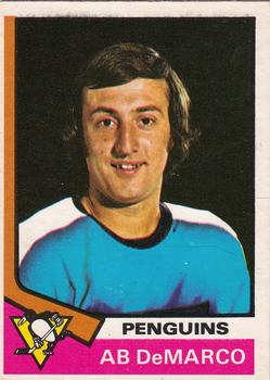 1974-75 O-Pee-Chee #89 Ab DeMarco Jr. Front