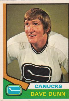 1974-75 O-Pee-Chee #152 Dave Dunn Front