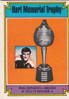 1974-75 O-Pee-Chee #244 Hart Memorial Trophy Front