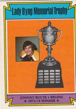 1974-75 O-Pee-Chee #245 Lady Byng Memorial Trophy Front