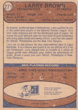 1974-75 O-Pee-Chee #271 Larry Brown Back
